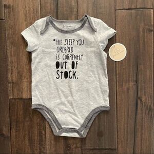 First Impressions Gray Sleep Onesie 6-9 mos NWT